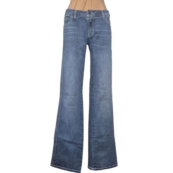 Rock 47 by Wrangler Vintage Y2K Ultra Low Rise Jeans Size 3 x 34 - Picture 1 of 5